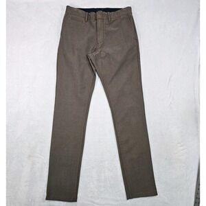 J Crew Chino Pants Mens 29x32 Khaki Cotton Stretch 484 Slim BU843 Flat Front